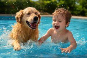 犬と子供が安全に楽しむプール遊び!最適な水温と温度管理のコツ
